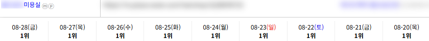 일반/기타 키워드 순위 상승 레퍼런스