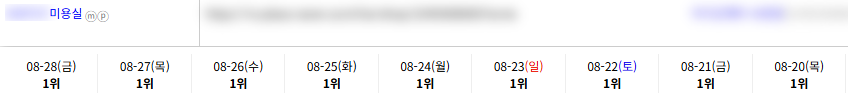 일반/기타 키워드 순위 상승 레퍼런스