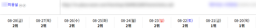 일반/기타 키워드 순위 상승 레퍼런스