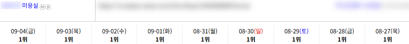 일반/기타 키워드 순위 상승 레퍼런스