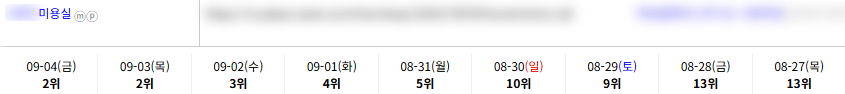 일반/기타 키워드 순위 상승 레퍼런스